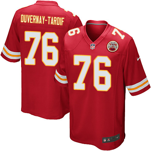 Men's Game Laurent Duvernay-Tardif Nike Jersey Red Home - #76 NFL Kansas City Chiefs